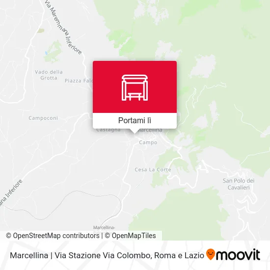 Mappa Marcellina | Via Stazione Via Colombo