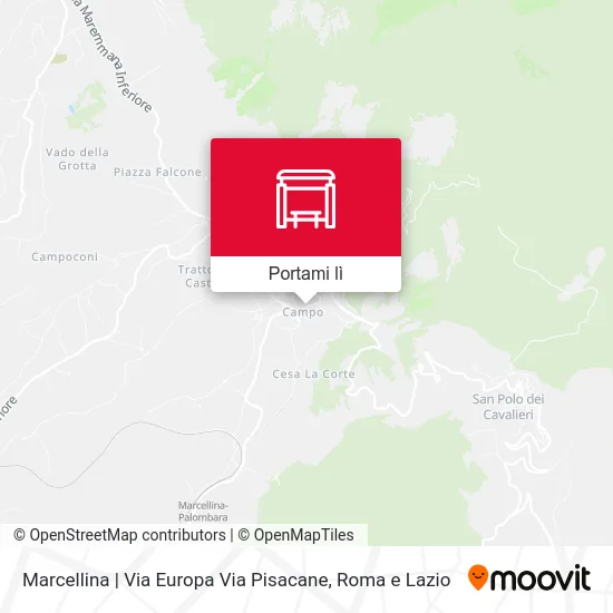 Mappa Marcellina | Via Europa Via Pisacane