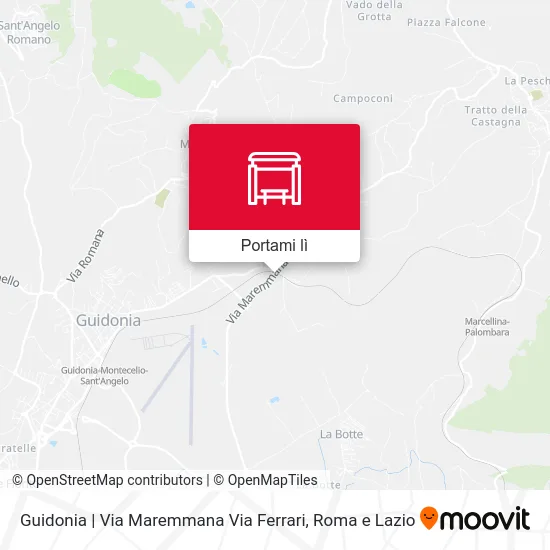 Mappa Guidonia | Via Maremmana Via Ferrari