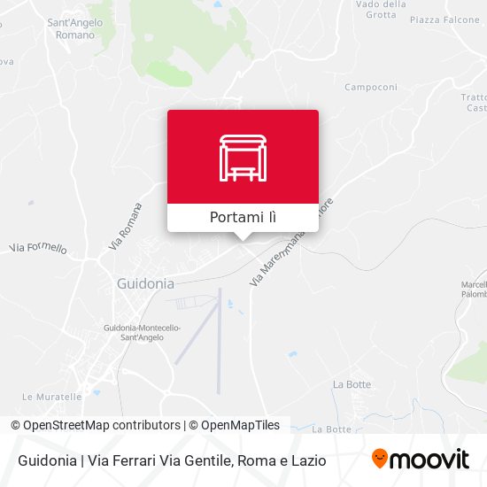 Mappa Guidonia | Via Ferrari Via Gentile