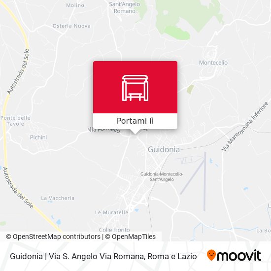 Mappa Guidonia | Via S. Angelo Via Romana