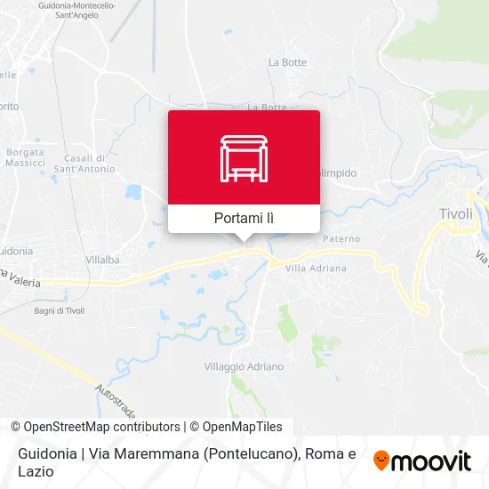 Mappa Guidonia | Via Maremmana (Pontelucano)