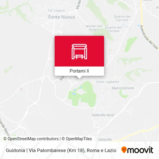 Mappa Guidonia | Via Palombarese (Km 18)