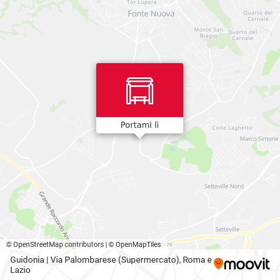 Mappa Guidonia | Via Palombarese (Supermercato)