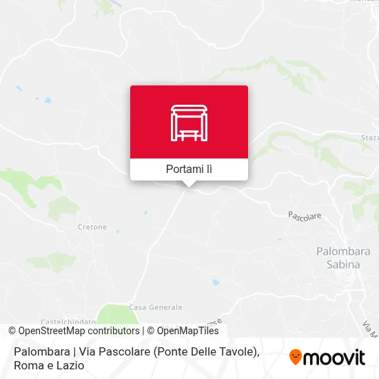 Mappa Palombara | Via Pascolare (Ponte Delle Tavole)