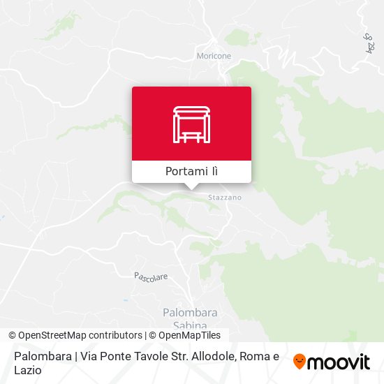 Mappa Palombara | Via Ponte Tavole Str. Allodole