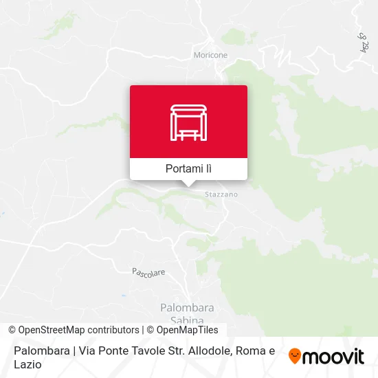 Mappa Palombara | Via Ponte Tavole Str. Allodole