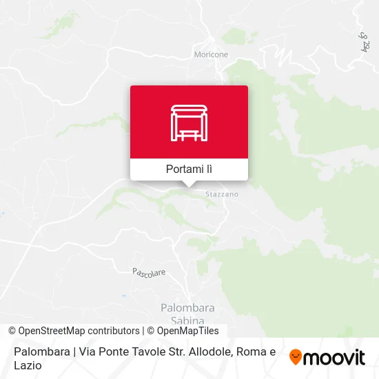 Mappa Palombara | Via Ponte Tavole Str. Allodole