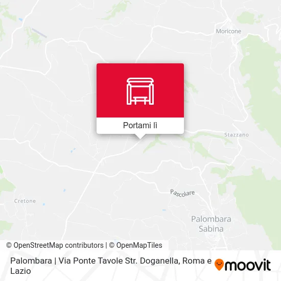 Mappa Palombara | Via Ponte Tavole Str. Doganella