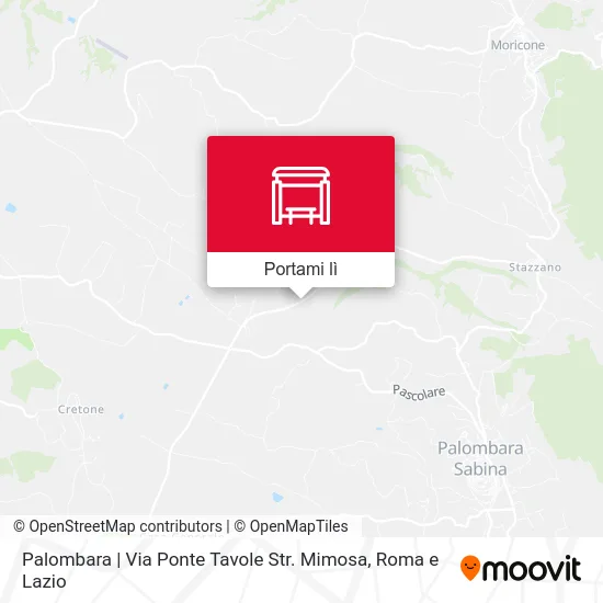 Mappa Palombara | Via Ponte Tavole Str. Mimosa