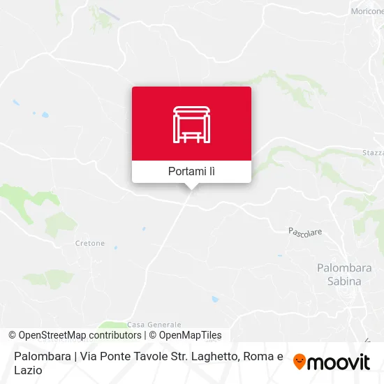 Mappa Palombara | Via Ponte Tavole Str. Laghetto