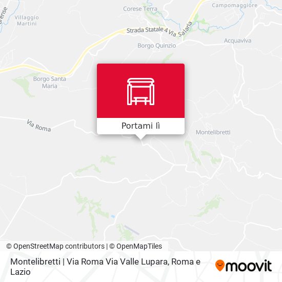 Mappa Montelibretti | Via Roma Via Valle Lupara