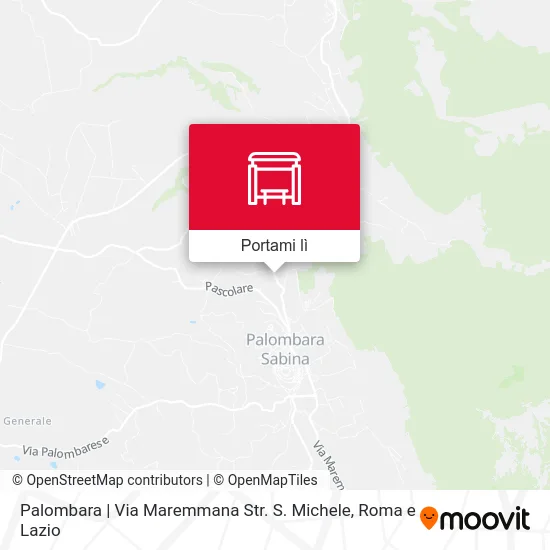 Mappa Palombara | Via Maremmana Str. S. Michele