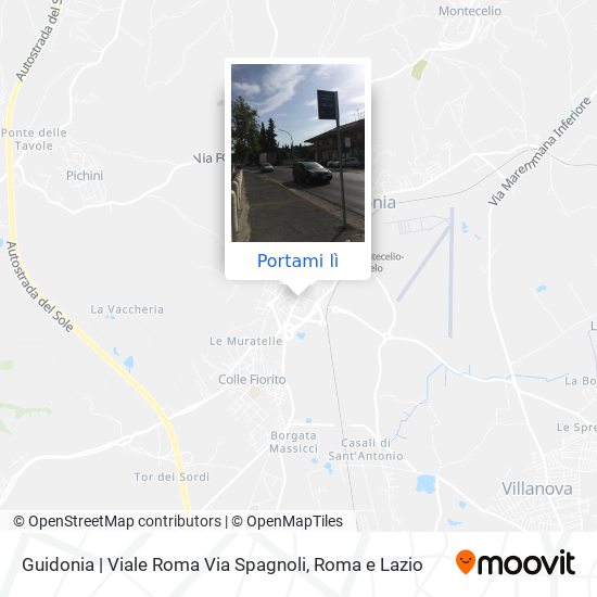 Mappa Guidonia | Viale Roma Via Spagnoli