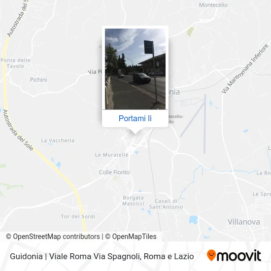 Mappa Guidonia | Viale Roma Via Spagnoli