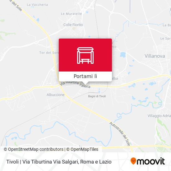 Mappa Tivoli | Via Tiburtina Via Salgari