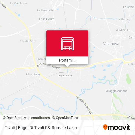 Mappa Tivoli | Bagni Di Tivoli FS