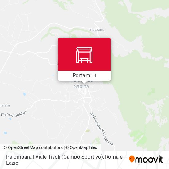 Mappa Palombara | Viale Tivoli (Campo Sportivo)