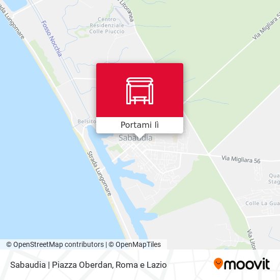 Mappa Sabaudia | Piazza Oberdan