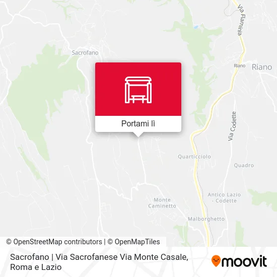 Mappa Sacrofano | Via Sacrofanese Via Monte Casale