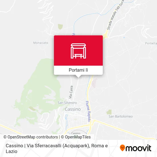 Mappa Cassino | Via Sferracavalli (Acquapark)