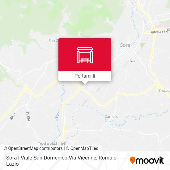 Mappa Sora | Viale San Domenico Via Vicenne
