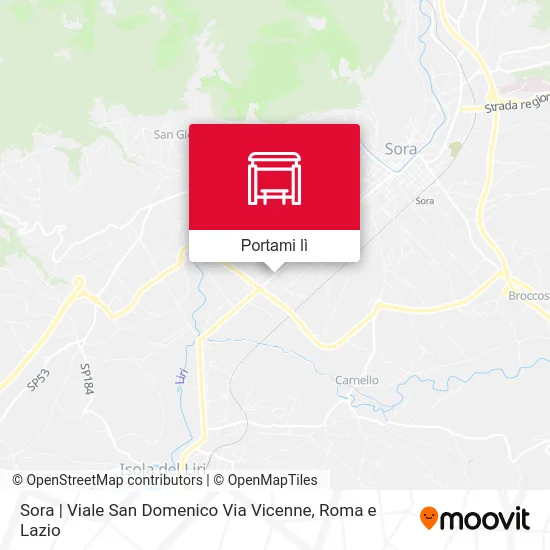 Mappa Sora | Viale San Domenico Via Vicenne