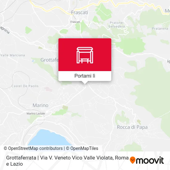 Mappa Grottaferrata | Via V. Veneto Vico Valle Violata
