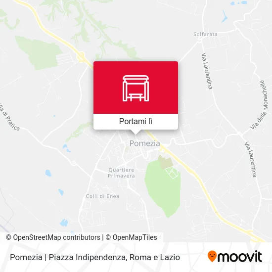 Mappa Pomezia | Piazza Indipendenza