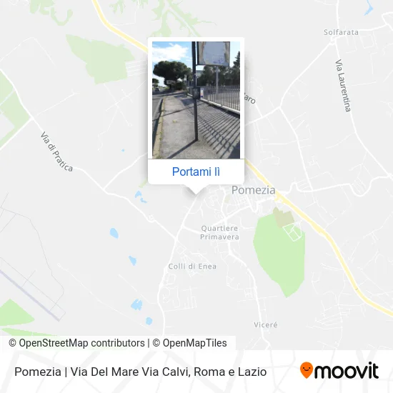 Mappa Pomezia | Via Del Mare Via Calvi