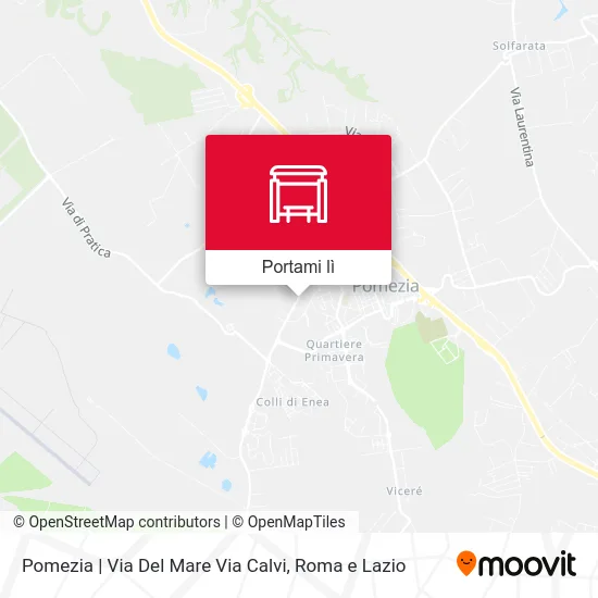 Mappa Pomezia | Via Del Mare Via Calvi