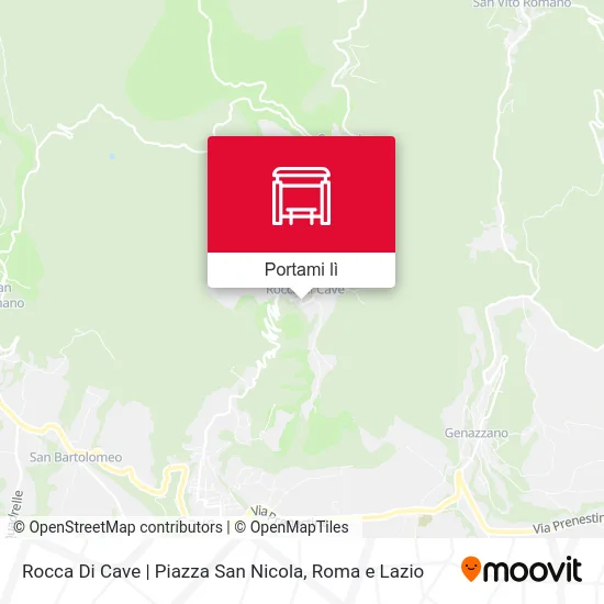 Mappa Rocca Di Cave | Piazza San Nicola