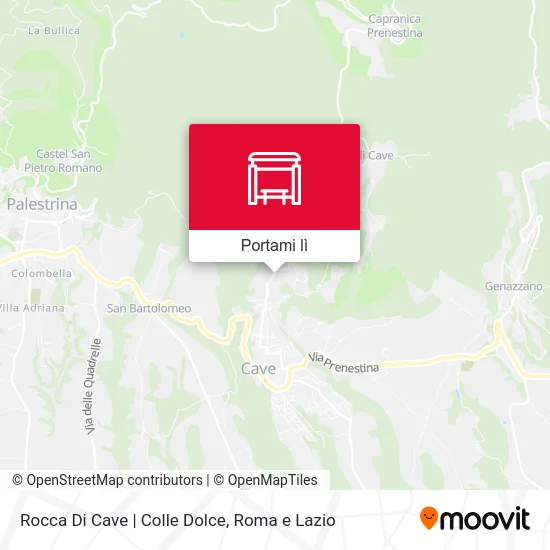 Mappa Rocca Di Cave | Colle Dolce