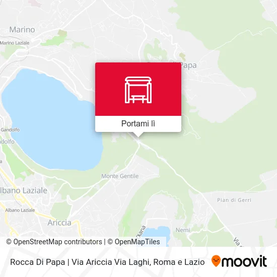 Mappa Rocca Di Papa | Via Ariccia Via Laghi