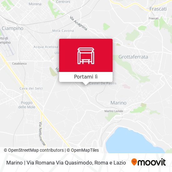 Mappa Marino | Via Romana Via Quasimodo
