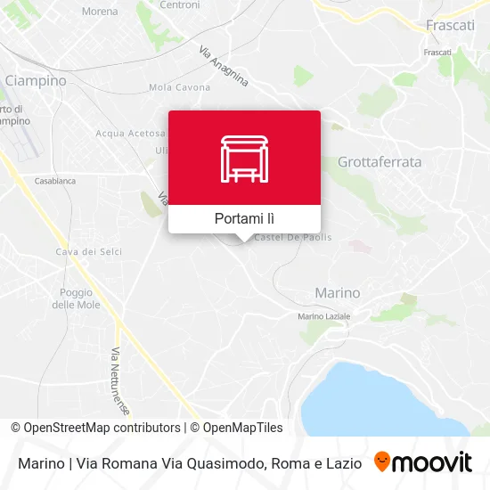 Mappa Marino | Via Romana Via Quasimodo