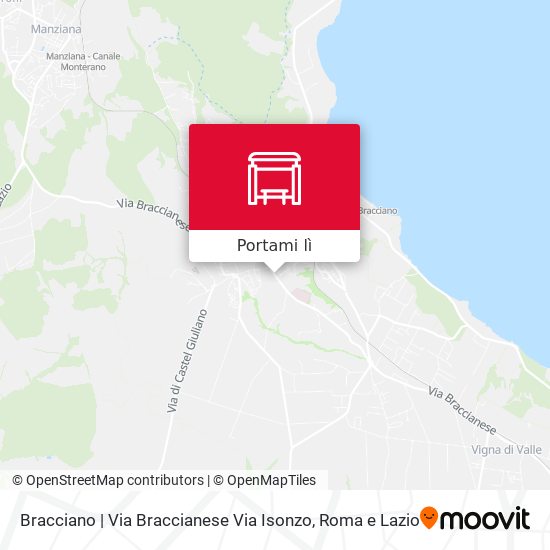 Mappa Bracciano | Via Braccianese Via Isonzo