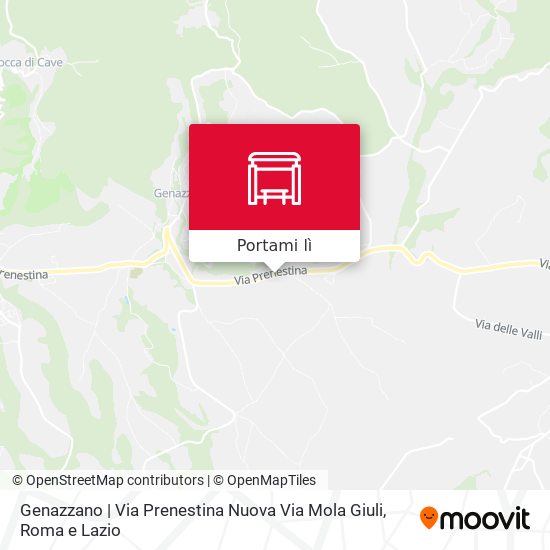 Mappa Genazzano | Via Prenestina Nuova Via Mola Giuli