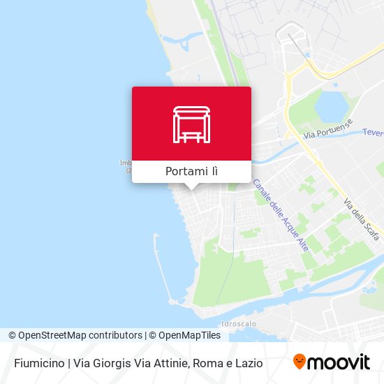 Mappa Fiumicino | Via Giorgis Via Attinie