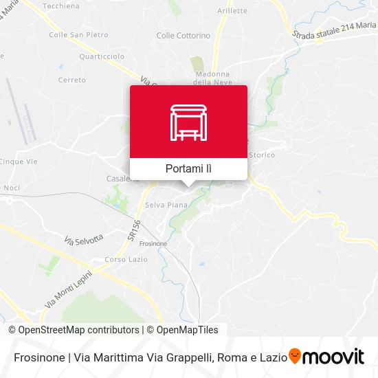 Mappa Frosinone | Via Marittima Via Grappelli