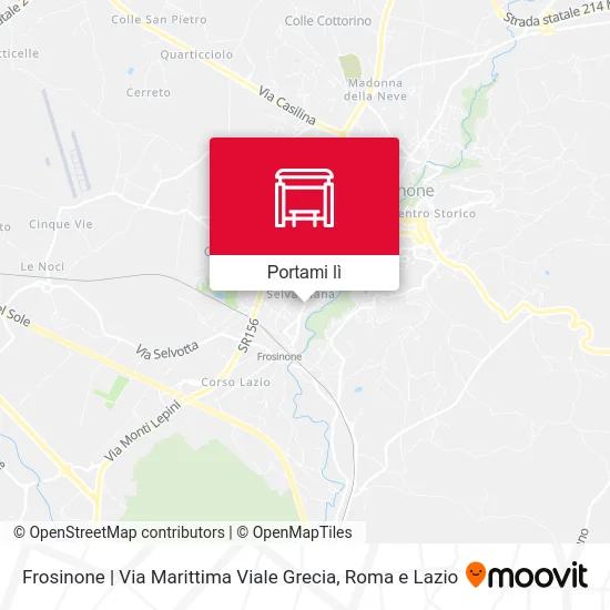 Mappa Frosinone | Via Marittima Viale Grecia