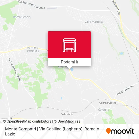 Mappa Monte Compatri | Via Casilina (Laghetto)