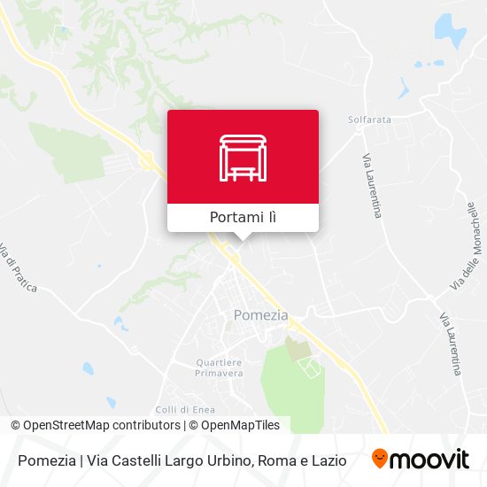 Mappa Pomezia | Via Castelli Largo Urbino
