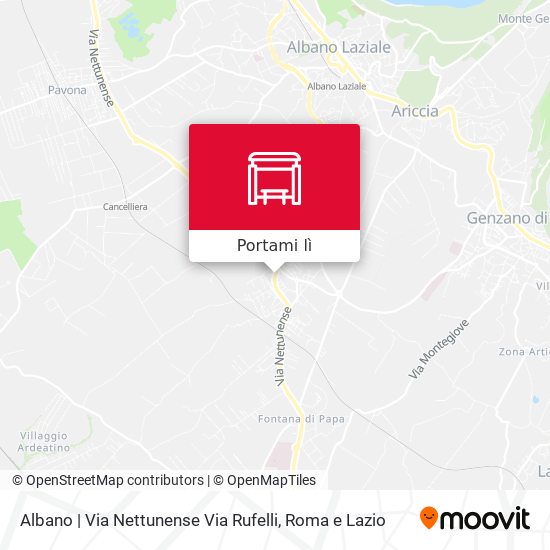Mappa Albano | Via Nettunense Via Rufelli
