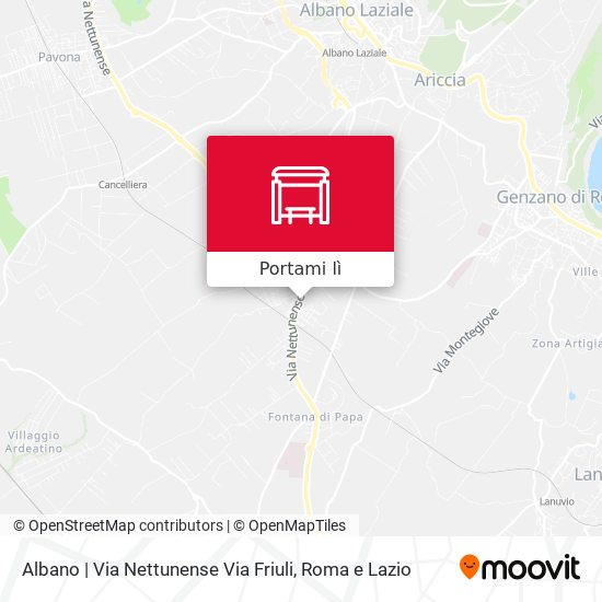 Mappa Albano | Via Nettunense Via Friuli
