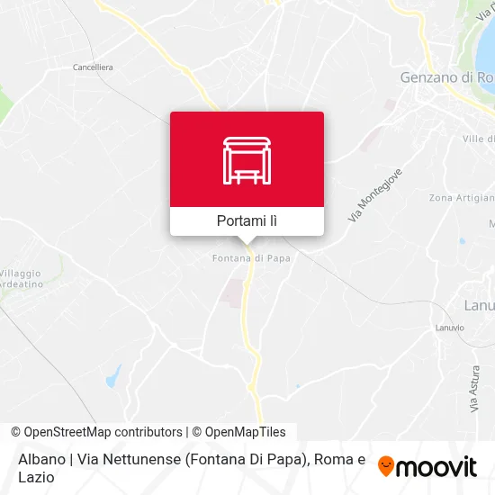 Mappa Albano | Via Nettunense (Fontana Di Papa)