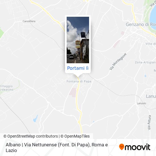 Mappa Albano | Via Nettunense (Font. Di Papa)