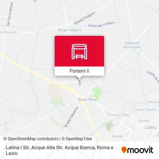 Mappa Latina | Str. Acque Alte Str. Acqua Bianca