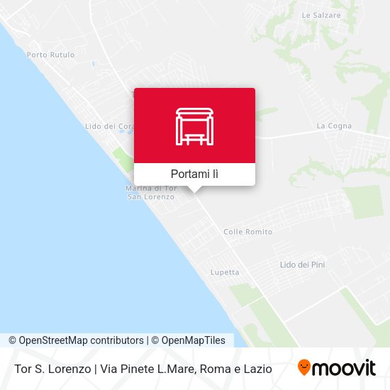 Mappa Tor S. Lorenzo | Via Pinete L.Mare