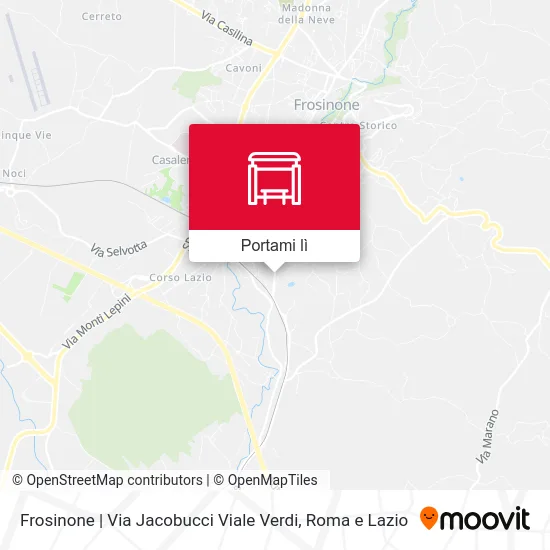 Mappa Frosinone | Via Jacobucci Viale Verdi